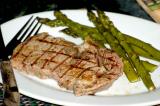 grilled ribeye and asparagus