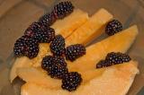 cantaloupe and blackberries