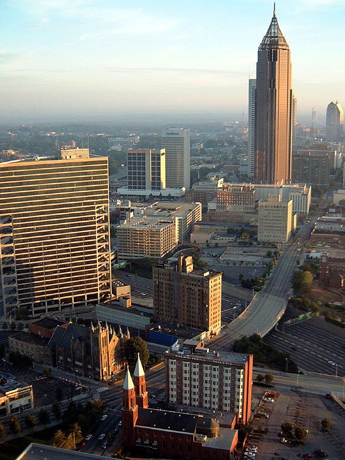 Looking north from the Marriott