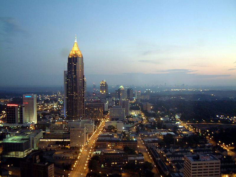Looking north from the Marriott