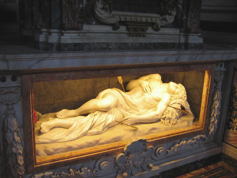 Statue of S. Sebastiano Martyred