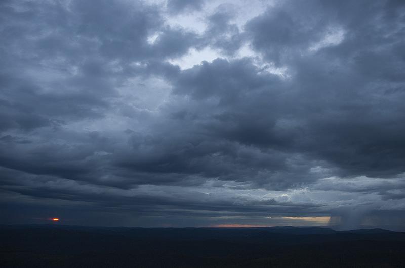 Last sun and downpour