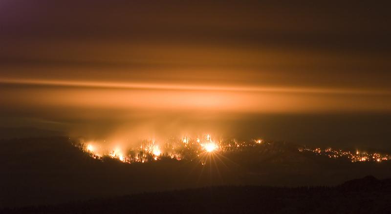 Gibsonville night burn 8 minute exposure   25Oct05