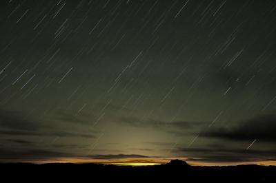 Cloudy Star Trails Sierra Buttes 30 min exp