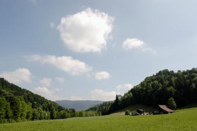 Sihl valley above Sihlsprung - view 10 paces from the tunnel exit