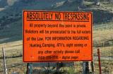 Absolutely no trespassing!