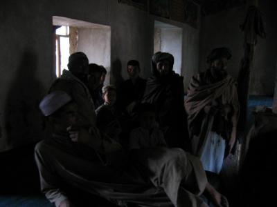 Inside a chaikhana (teahouse)