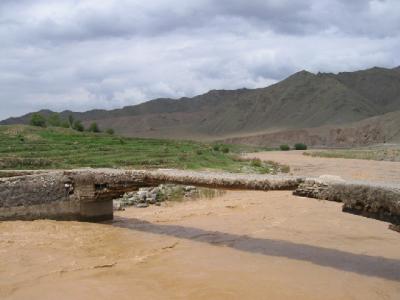 Frail bridge over the Harirud