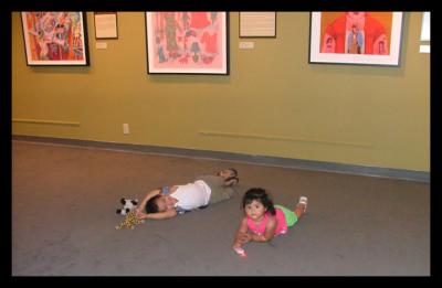 Angel and Alina first gallery trip at Plaza de La Raza in LA.