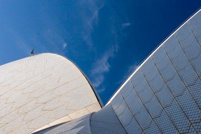 Cleaner on Opera House roof