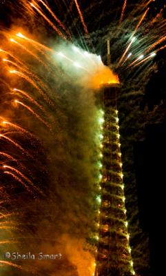 Fireworks at Eiffel Tower