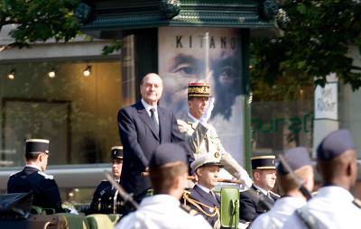 Jaques Chirac at Bastille Day Parade, Paris