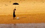 Girl with black umbrella