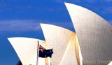 Opera House with flag