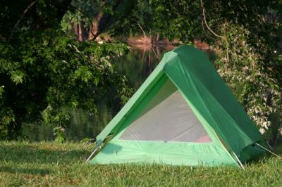 tenting at James River State park