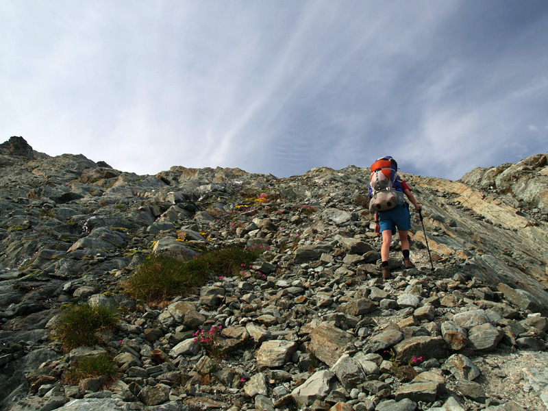 Climbing to Sulphide Glacier