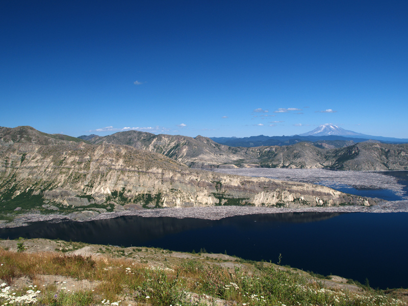 Spirit Lake and Mt Adams