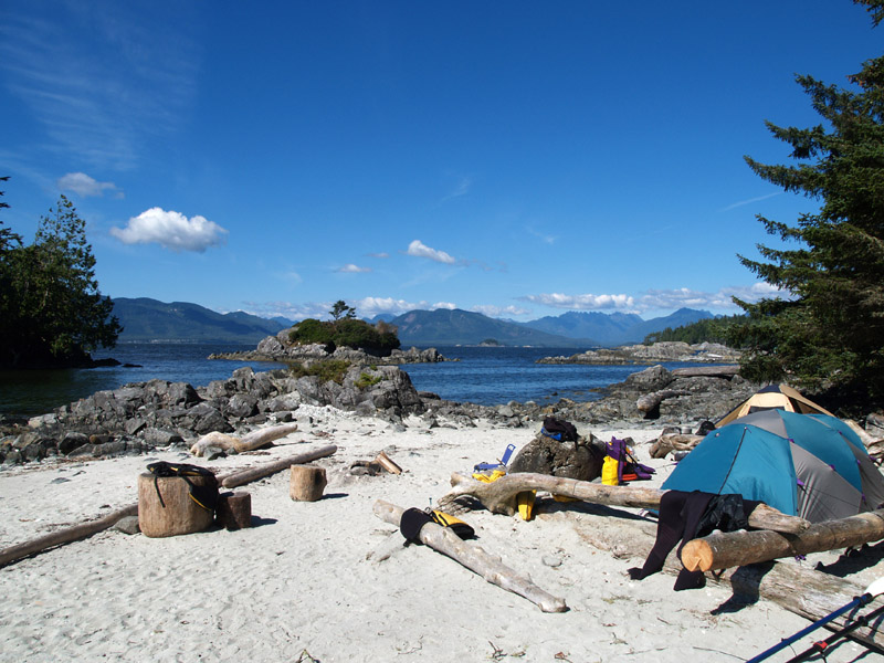 Camp on Clarke Island