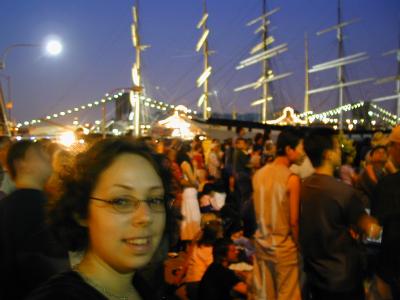 Debbie at the South Street Seaport (7/4/05)