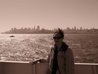 Debbie on the Ferry Back (10/7/05)