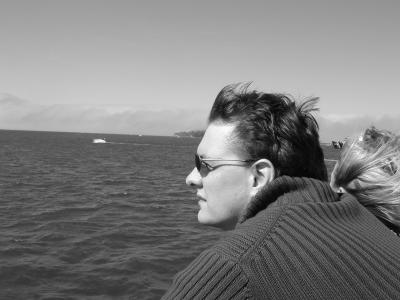 Ted on the Ferry Back (10/7/05)