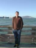 Ted at Pier 39, overlooking Alcatraz and the Bay (10/9/05)