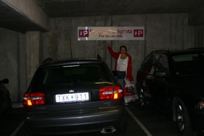 Vår parkering till hotellet :)