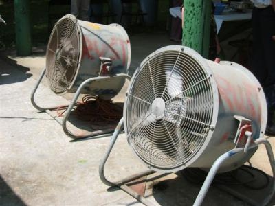 fans to keep the air moving