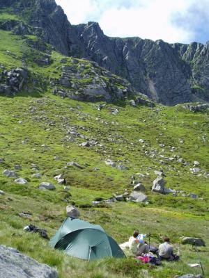 Lochnagar camp, before climbing Eagle Ridge