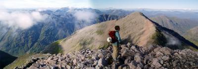 View from summit above Crypt Route Glencoe