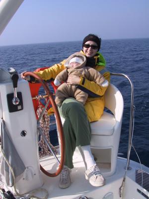 Sofias first time sailing (March 2002)