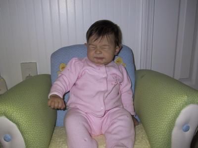 Julia in mid-sneeze!
