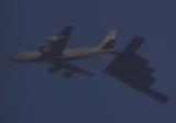 B2 Bomber Refueled by a KC-135 Over Missouri