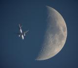 Plane & Moon (Near Miss)