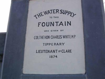 Drinking fountain inscription in Ballyvaughan