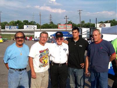 1999 - Stock Car Racing Hall of Fame Inductee Junie Donlavey with the Tony Formosa Racing Family-July 2005