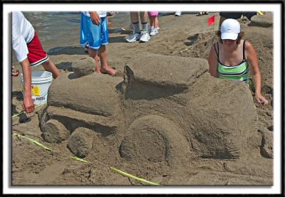 Train Sand Sculpture