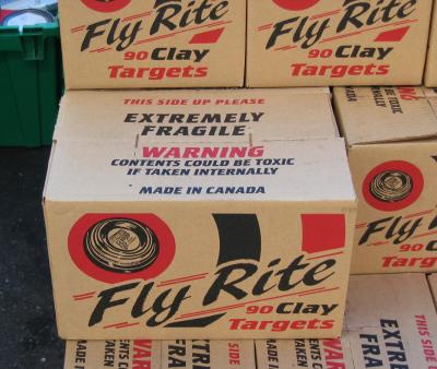 Don't eat the clay pigeons!