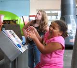 Azaria launching bottle rocket at OMSI