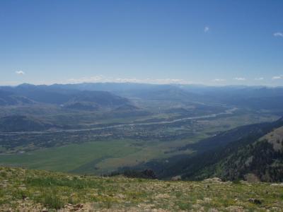 Jackson and the Snake River Valley from Rendezvous Mtn