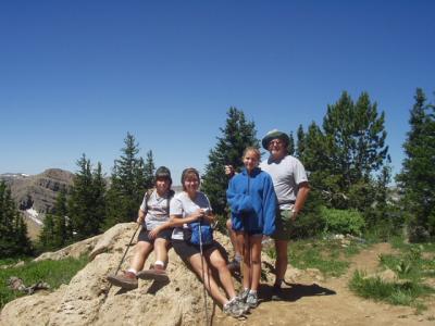 Intrepid hiking family