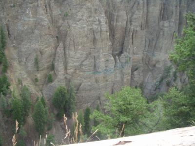 believe it or not, theres an osprey nest on one of those pinnacles