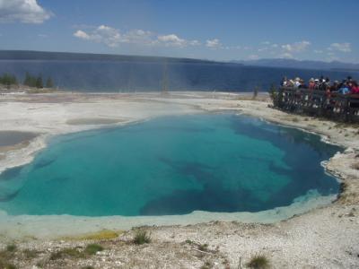 West Thumb Geyser Basin, right on the shore of Yellowstone Lake
