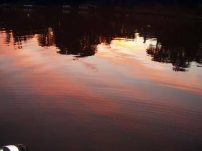 Evening sky, reflected