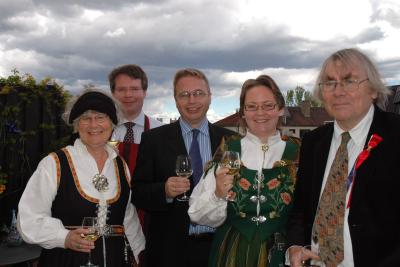 Toasting Norway's National Holiday at a post-parade dinner