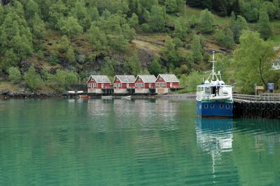 Aurlandsfjord - view from the dock in Flam