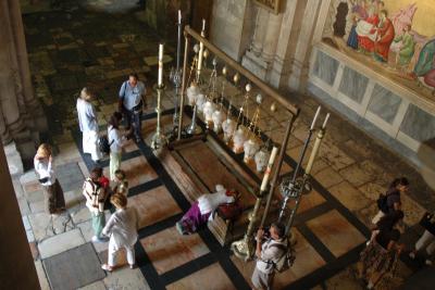 The Stone of the Annointing - Inside the Church of the Holy Sepulchre