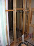 Wall between the Jacuzzi and the shower stall