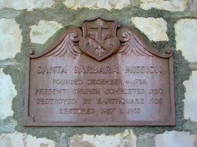 Santa Barbara Mission Cornerstone