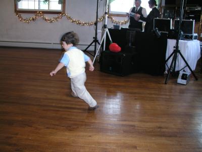 Kyle dancing at Pams wedding